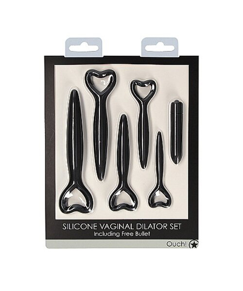 Ouch! 6 Piece Silicone Vaginal Dilator And Bullet Vibrator Set — image 9 of 11