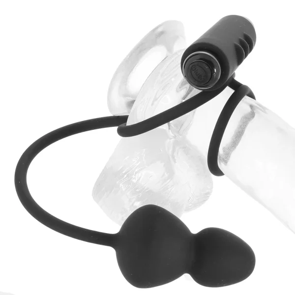 Anal Adventures Platinum Plug With Vibrating Cock Ring