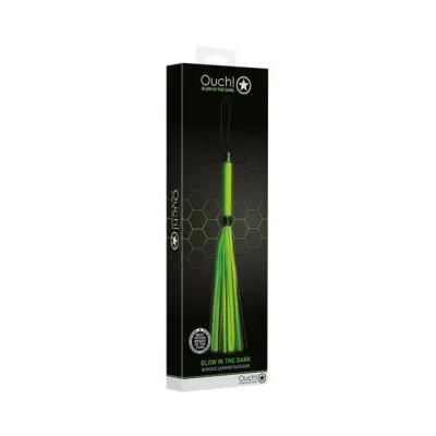Ouch Glow Flogger Glow In The Dark Green
