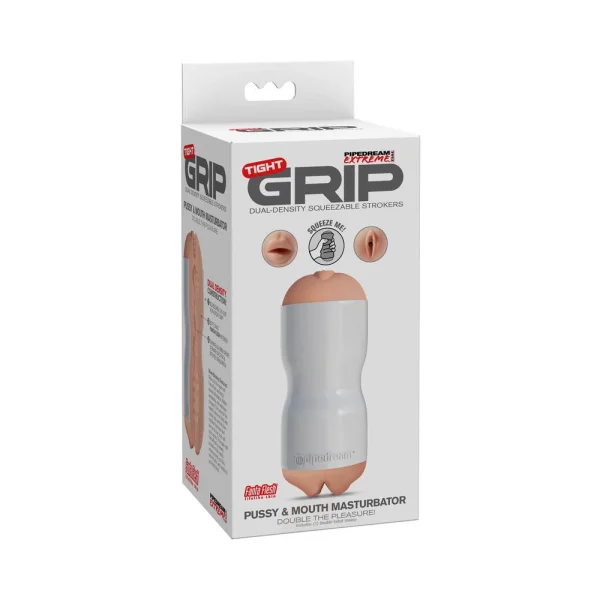 Tight Grip Pussy/Mouth Masturbator Beige — image 12 of 12