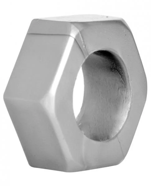 Silver Hex Heavy Duty Cock Ring and Ball Stretcher