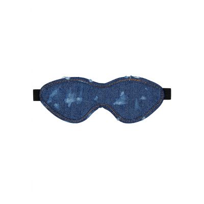 Denim Eye Mask Roughend Denim Style Blue Kinky BDSM Toys