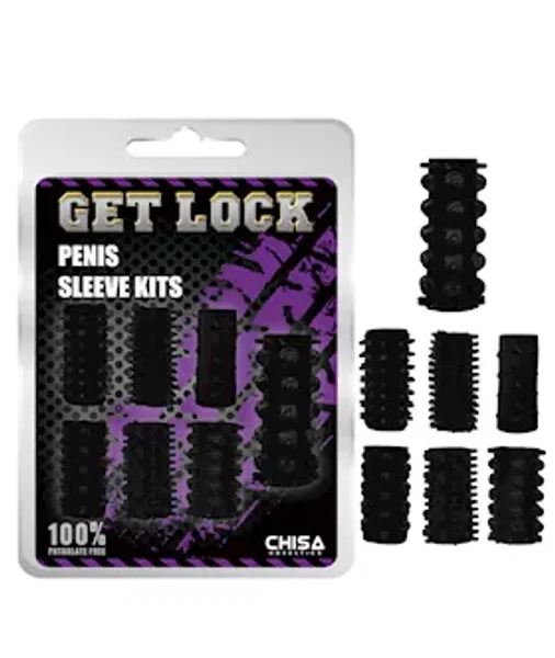 Penis Sleeve Kit - 7 Pack - Black — image 2 of 2