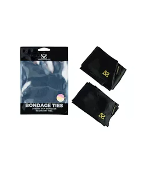 Share Satisfaction Luxury Bondage Ties - Black