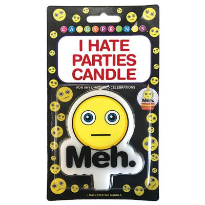 Meh I Hate Parties Candle Novelty Candle