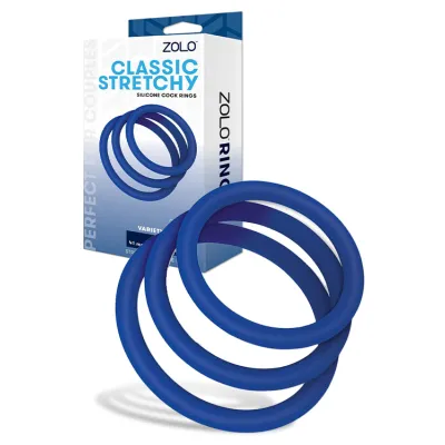 ZOLO Stretchy Silicone Cock Rings 3 Pack