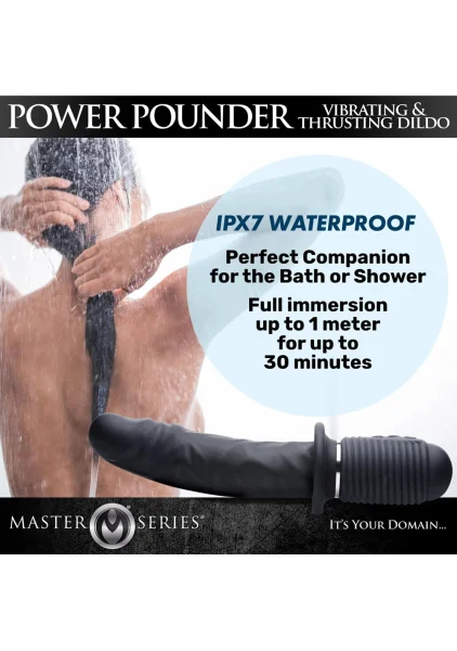 Power Pounder Vibrating And Thrusting Silicone Dildo