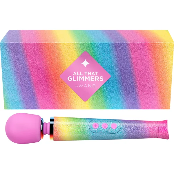 Le Wand Petite All That Glimmers Special Edition Rechargeable Vibrating Body Massager - Rainbow Ombre