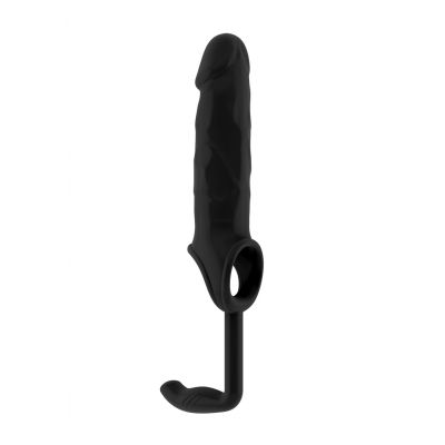 No 19 Dong Extension Black Penis Extender Sleeve