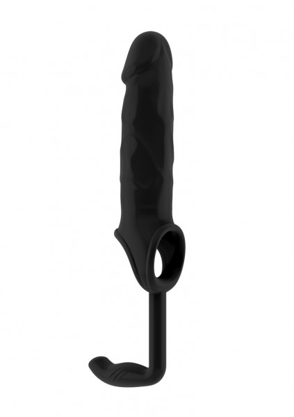 No.19 - Dong Extension - Black Penis Extender Sleeve