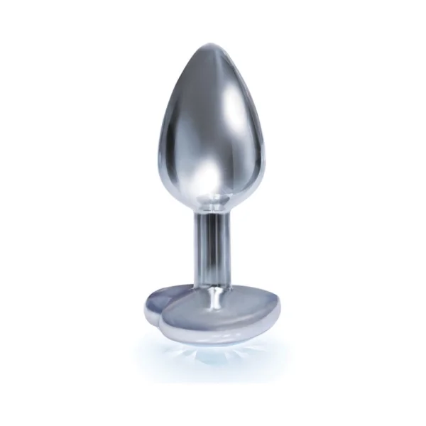 The 9's The Silver Starter Bejeweled Heart Stainless Steel Plug — image 5 of 13