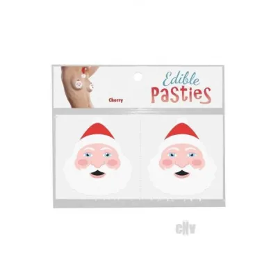 Edible Body Pasties Cherry Santa Face