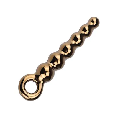 Lucent Gold Glass Beaded Massager 7 Inch
