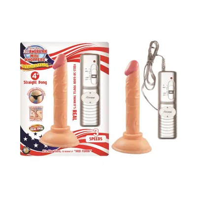 Nass Toys All American Whoppers Vibrating Straight Dildo With Balls 4 Inch White 4 Inch