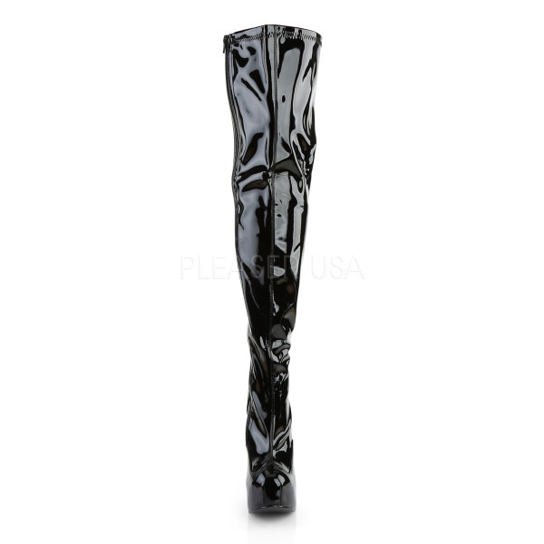 TEEZE-3000 - 5 3/4" Heel, 1 3/4" Hidden PF Stretch Thigh Boot, Side Zip — image 6 of 8