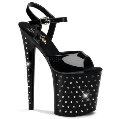 STARDUST 809 8 Rhinestone Studded Ankle Strap P F Sandal