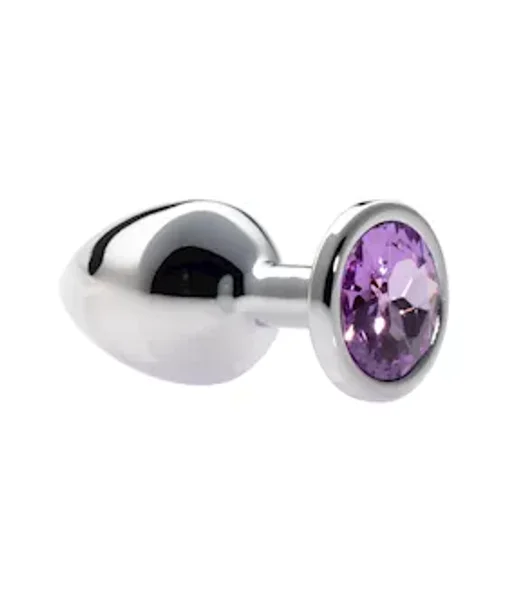 Kink Range Alloy Gem Butt Plug - 3.2 Inch - Light Purple - Medium — image 3 of 4