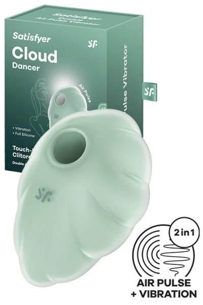 Satisfyer Cloud Dancer 3.5" Vibrating Air Pulse Clitoral Stimulator