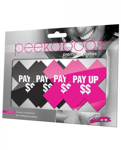 Peekaboos Pay Up Pasties 2 Pairs 1 Black, 1 Pink — image 4 of 4
