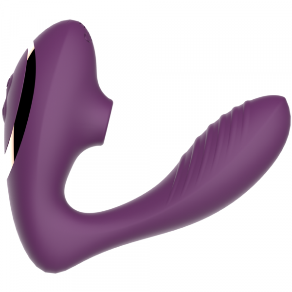 Dual Silicone Clit Sucker & G-Spot Vibrator - 2-in-1 Dual Stimulator!