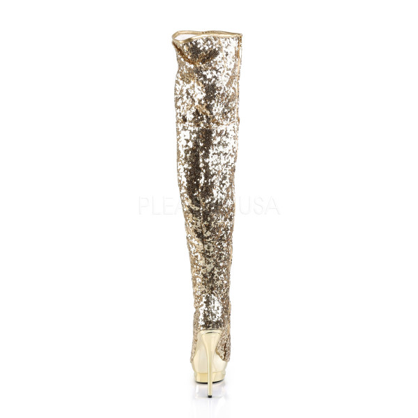 BLONDIE-R-3011 - 6" Heel, 1 1/2" Dual PF Open Toe Thigh Boot — image 4 of 8
