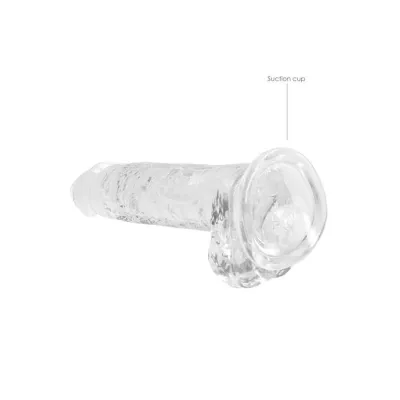 Realistic Dildo With Balls 7 Inch Clear 7 Inch