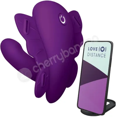 Love Distance Reach G Purple App Controlled Wearable Dual Stimulation Vibrator