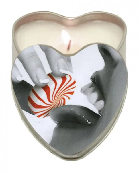 Edible Heart Candle - Mint - 4 Oz.