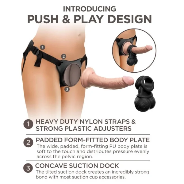 Pipedream Products King Cock Elite Ultimate Vibrating Silicone Body Dock Kit — image 6 of 7