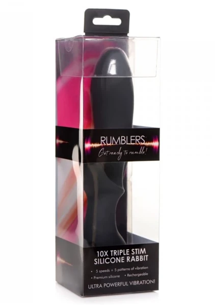 10X Triple Stim Silicone Vibrator