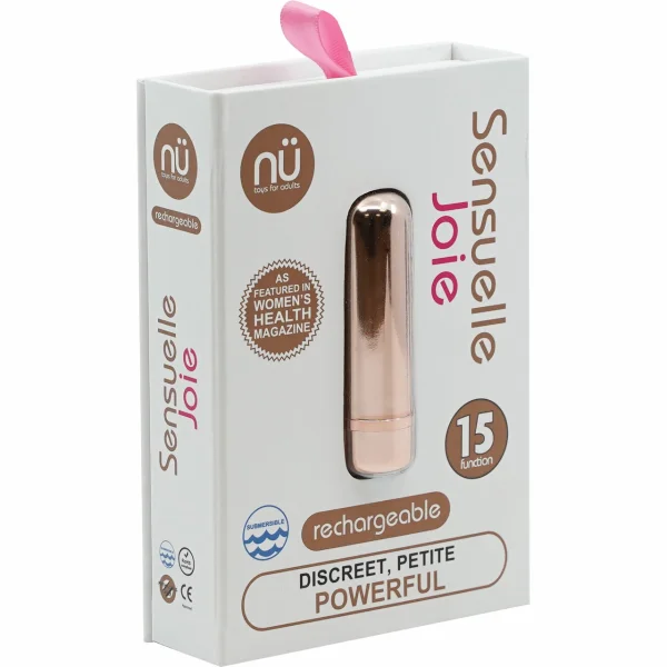 Nu Sensuelle Joie Powerful Rechargeable Bullet Vibrator Rose Gold