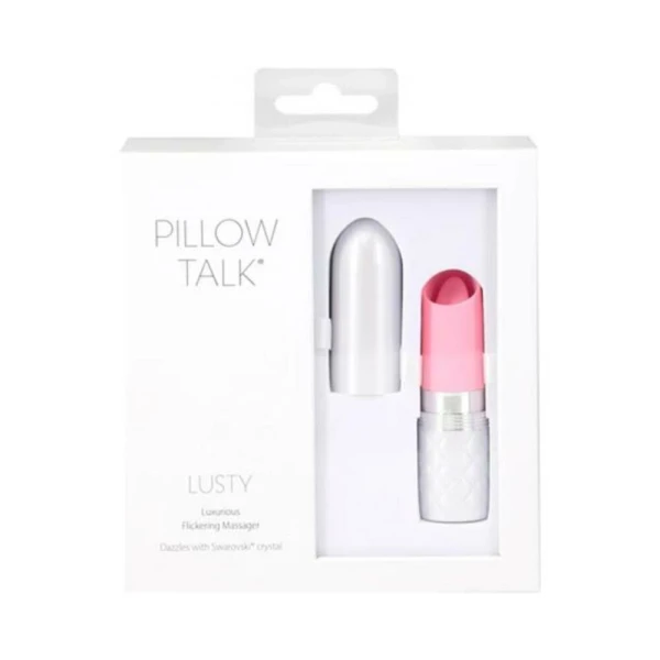 Pillow Talk Lusty Flickering Lipstick Massager Pink