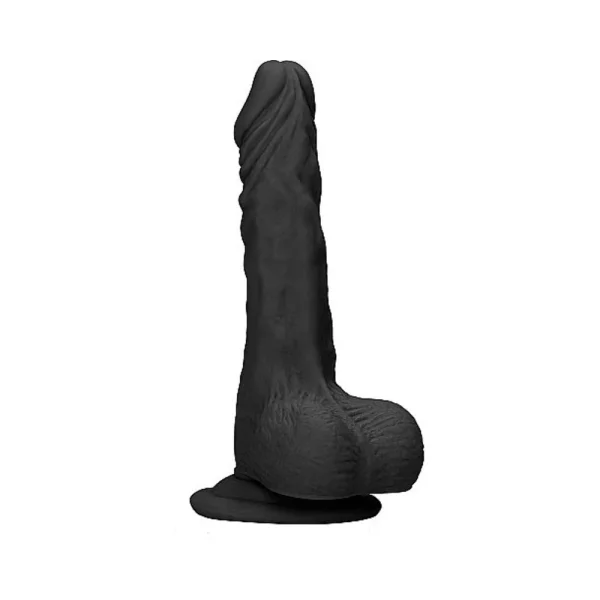 Realrock - 8 / 20 Cm Realistic Dildo With Balls - Black — image 7 of 11
