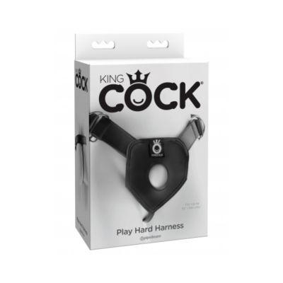 King Cock Play Hard Harness O S Black