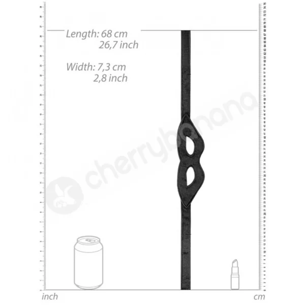 Ouch Black Velvet & Velcro Adjustable Open Eye Mask