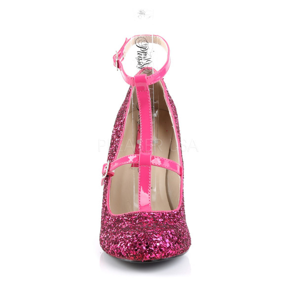 4 inches Heel, 1 1/2 inches PF Round Toe Pump W/ Glitters — image 10 of 20
