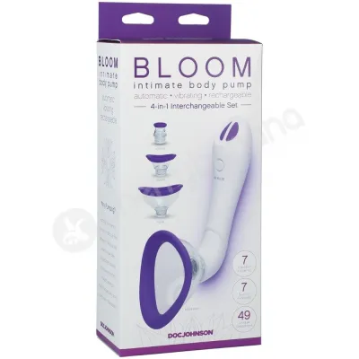 Doc Johnson Bloom Purple Automatic Vibrating Blue Clit Vulva Nipple Pump