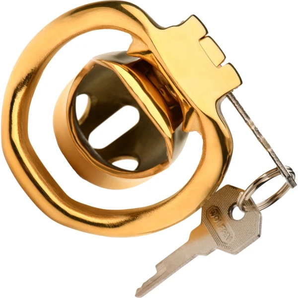 Master Series Midas Gold Plated Chastity Cage