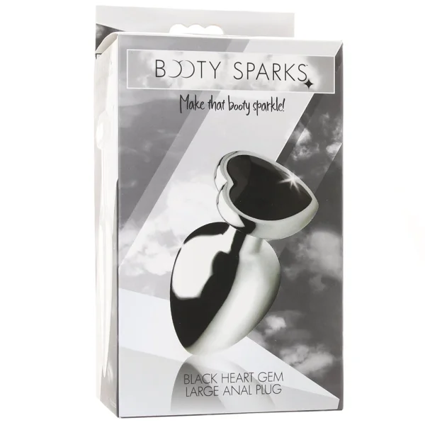 Booty Sparks Black Heart Gem Anal Plug