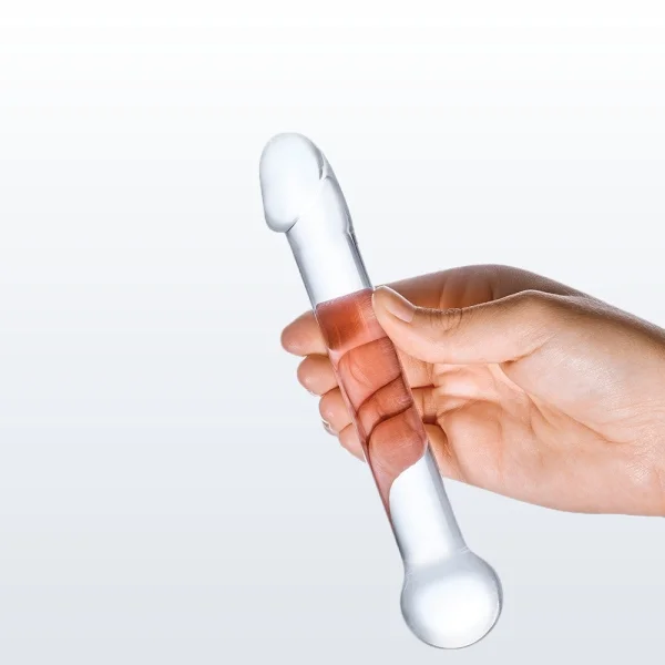 Gläs Realistic Head Glass Dildo - Clear