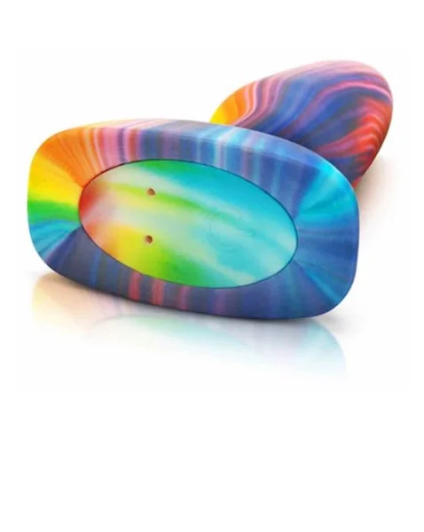 Peace And Love Tie-dye Rimming Plug  - Rainbow - 6 Inch