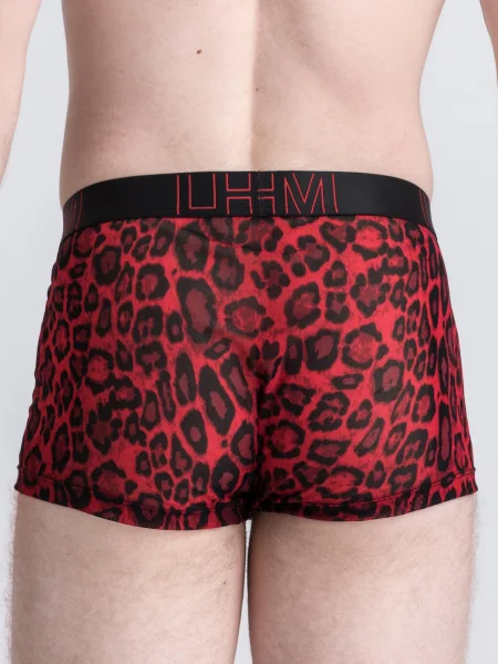 LHM Red Leopard Print Mesh Boxers