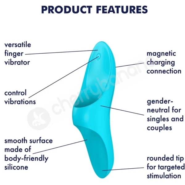 Satisfyer Teaser Blue Silicone USB Rechargeable Finger Vibrator