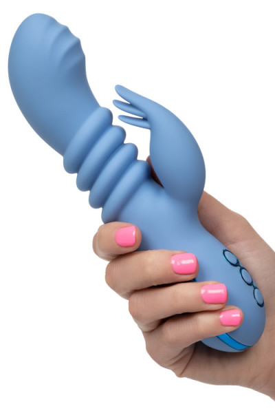 California Exotic 8" Thrusting Silicone G-Spot Rabbit with Flicking Teaser