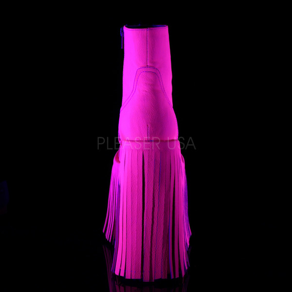 7 inches Fringed Platform Ankle Boot, Side Zip — image 4 of 4