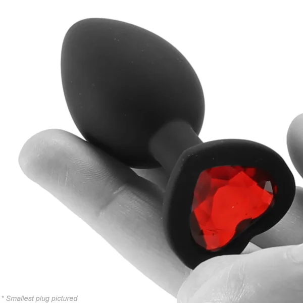 Luxe Bling Plugs Silicone Butt Plug Training Kit with Red Gems — image 8 of 10