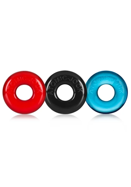 Ringer Cockring 3 Pack - Small - Multicolor