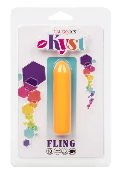 Kyst Fling Powerful Waterproof Rechargeable Bullet Vibrator By CalExotics - Orange