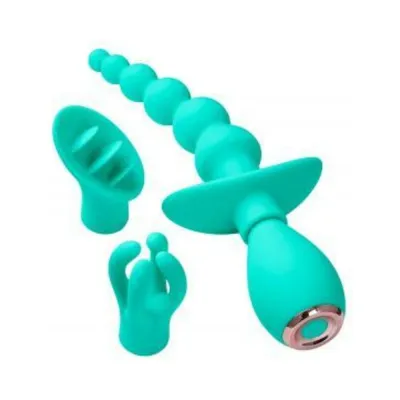 Gift Sets Cloud 9 Health Wellness Anal Clitoral Nipple Massager Kit Teal