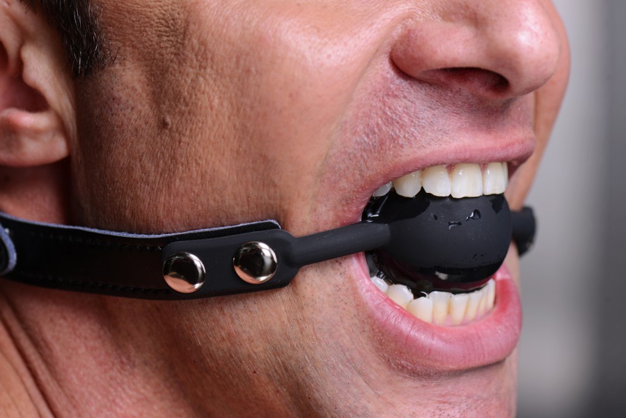 Ball Gag + Leather Straps
